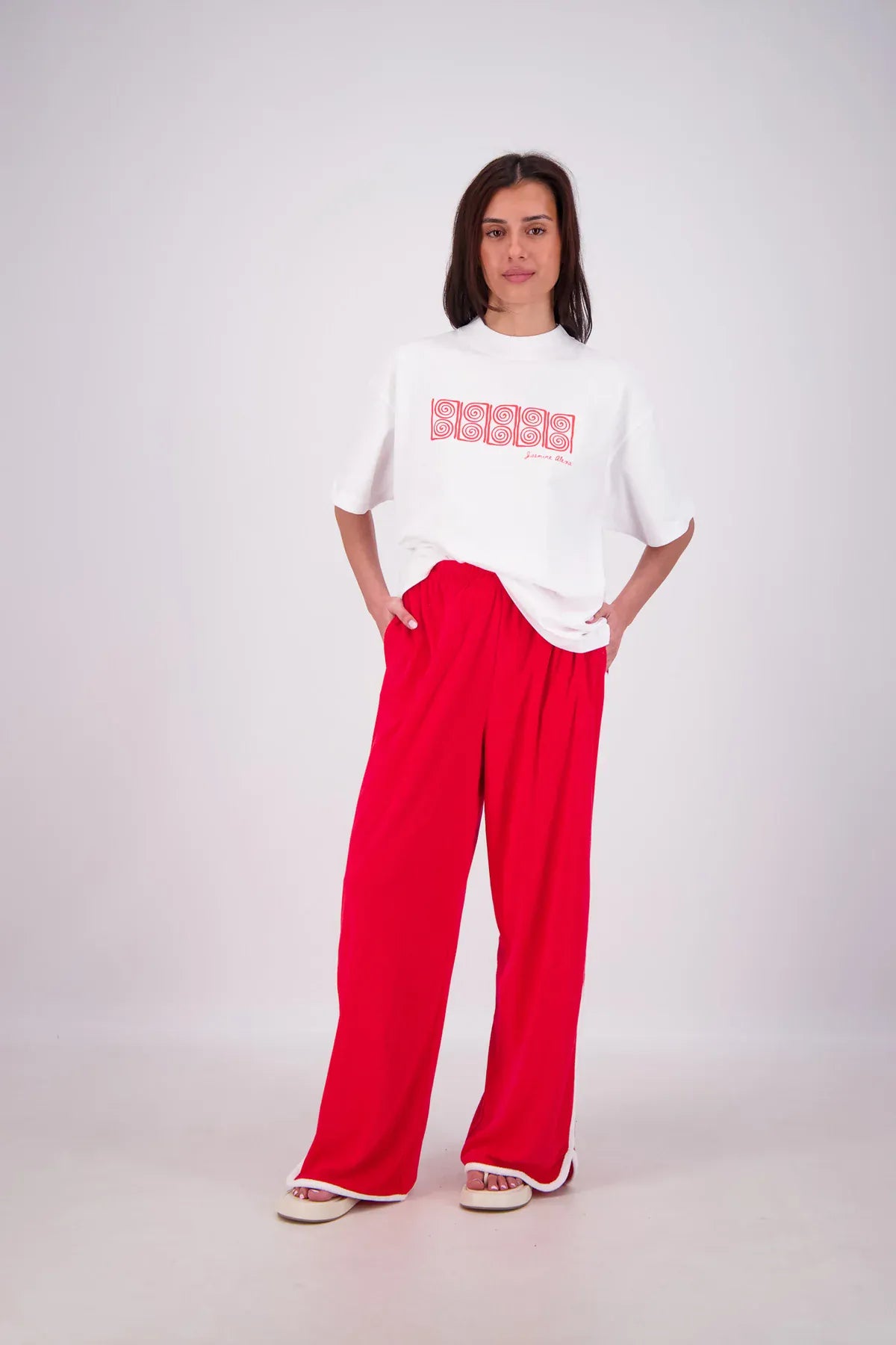 Jasmine Alexa Pants - Casual Kuhio Pants - Red