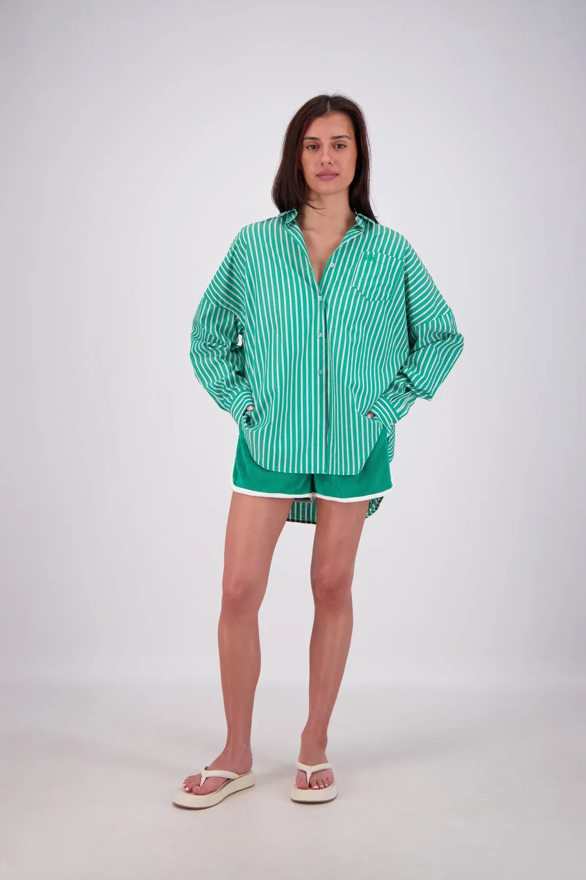 Jasmine Alexa Shirts - Tailored Mahalo Shirt - Green