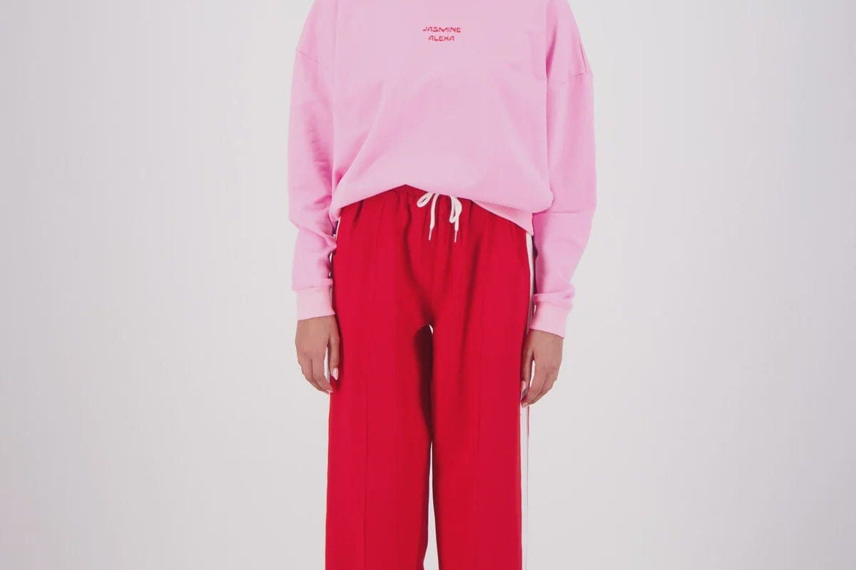 Jasmine Alexa Sweaters Jasmine Alexa | Relaxed Crew Neck Sweatshirt - Pink