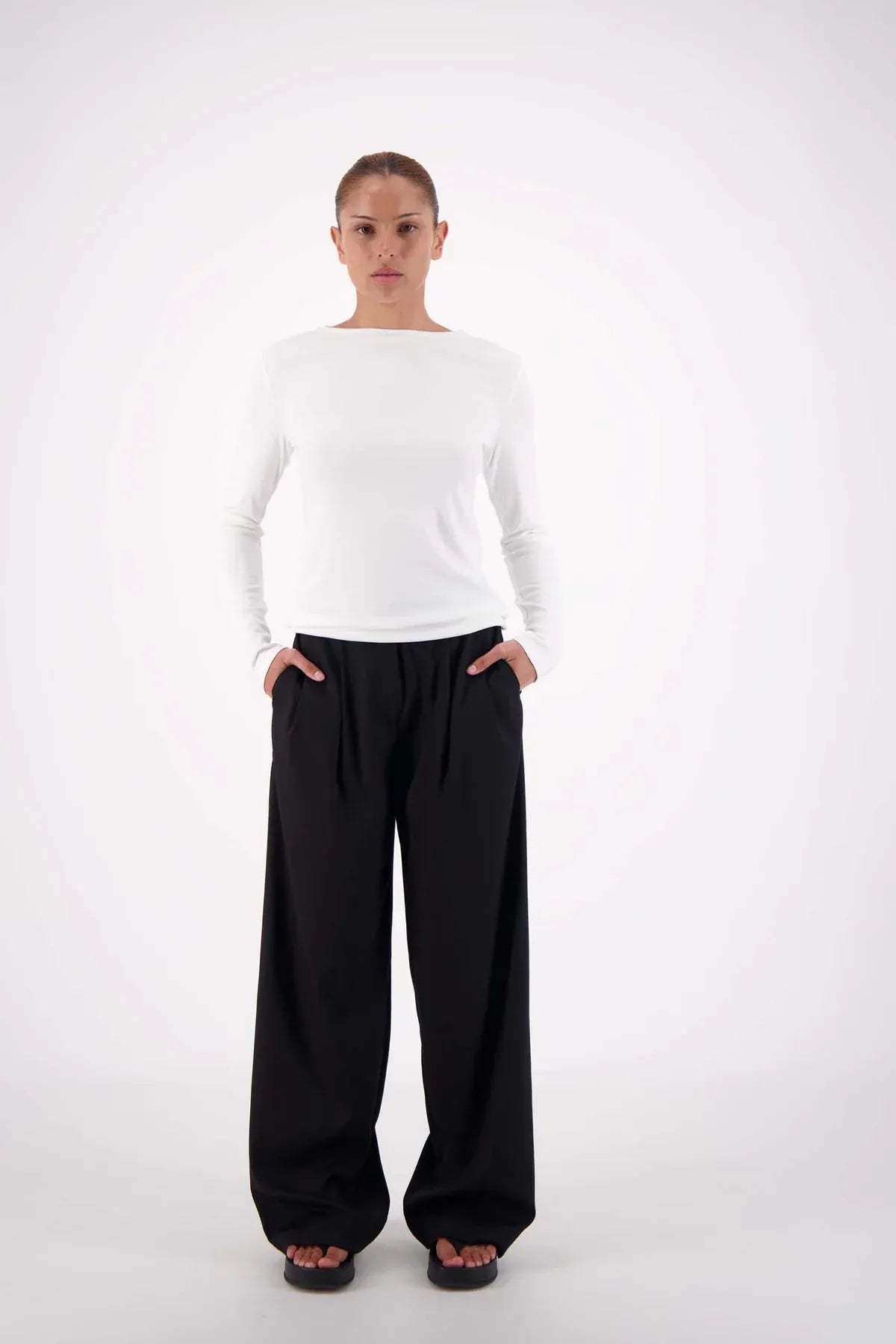 Jasmine Alexa Tops - Long Sleeve Soho Top - White