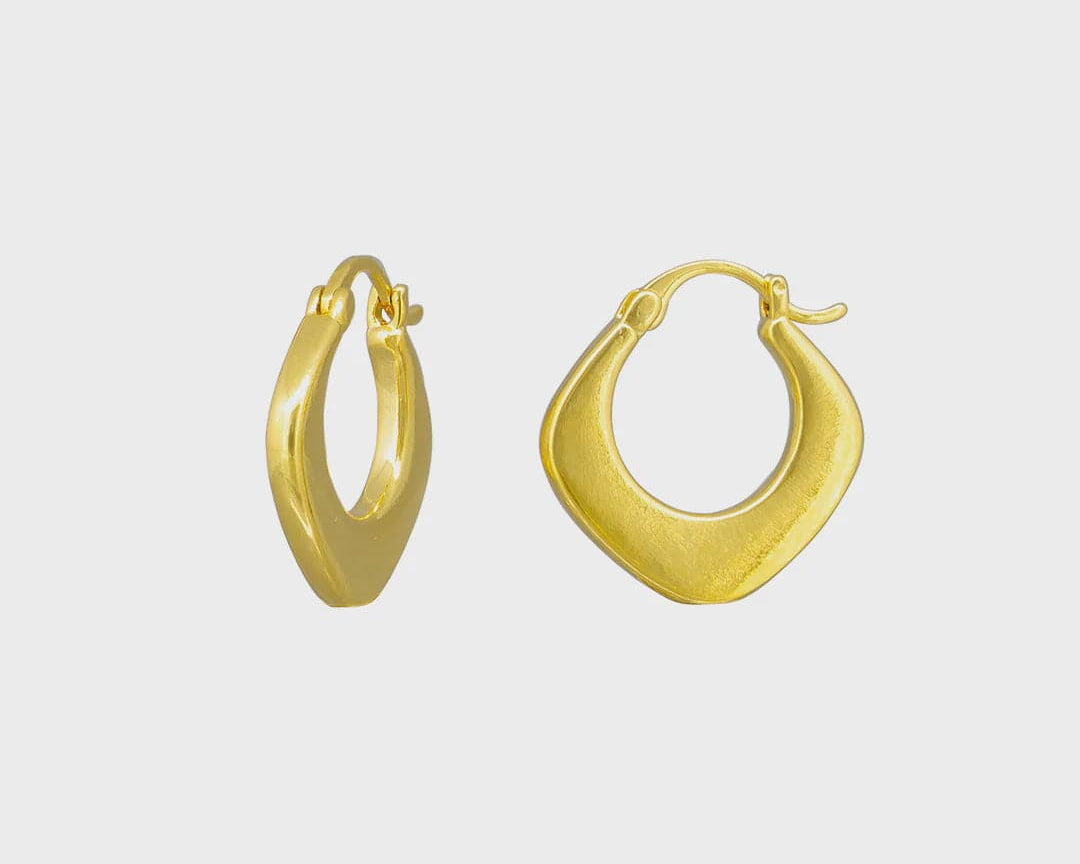 Jolie & Deen Earrings Ella Hoops - Gold