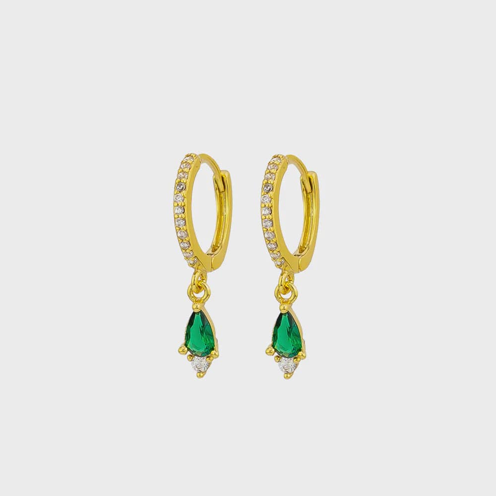 Jolie & Deen Earrings Jolie & Deen | Cassidy Sleepers - Green