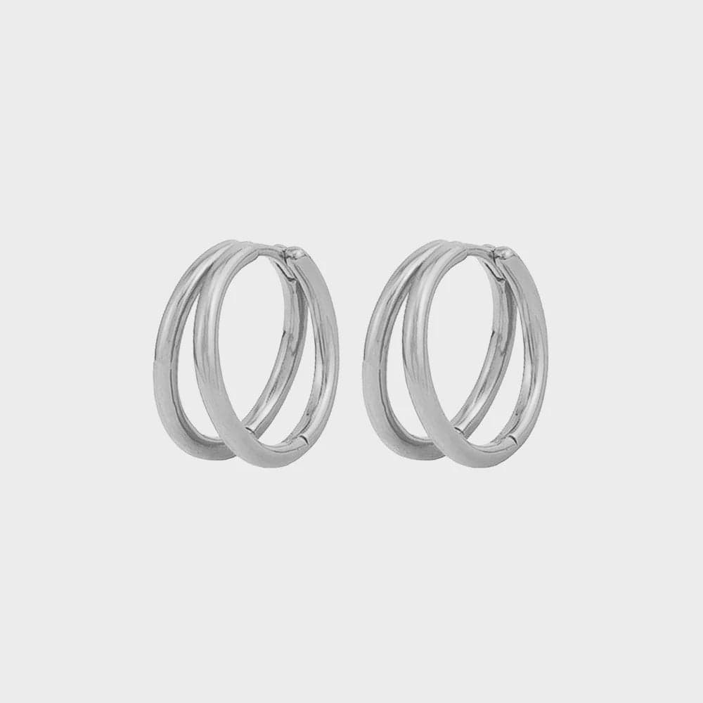 Jolie & Deen Earrings Jolie & Deen | Lindy Hoops - Silver