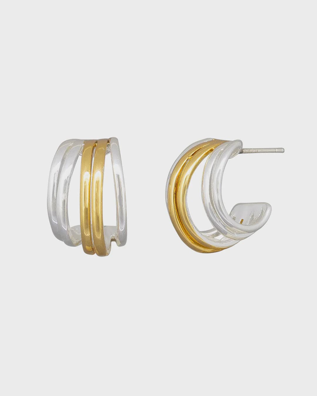 Jolie & Deen Earrings Monique Hoops - Gold/Silver