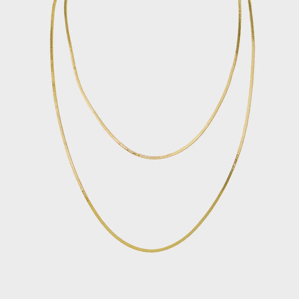 Jolie & Deen Jewellery Jolie & Deen | 2 Layer Snake Chain Necklace