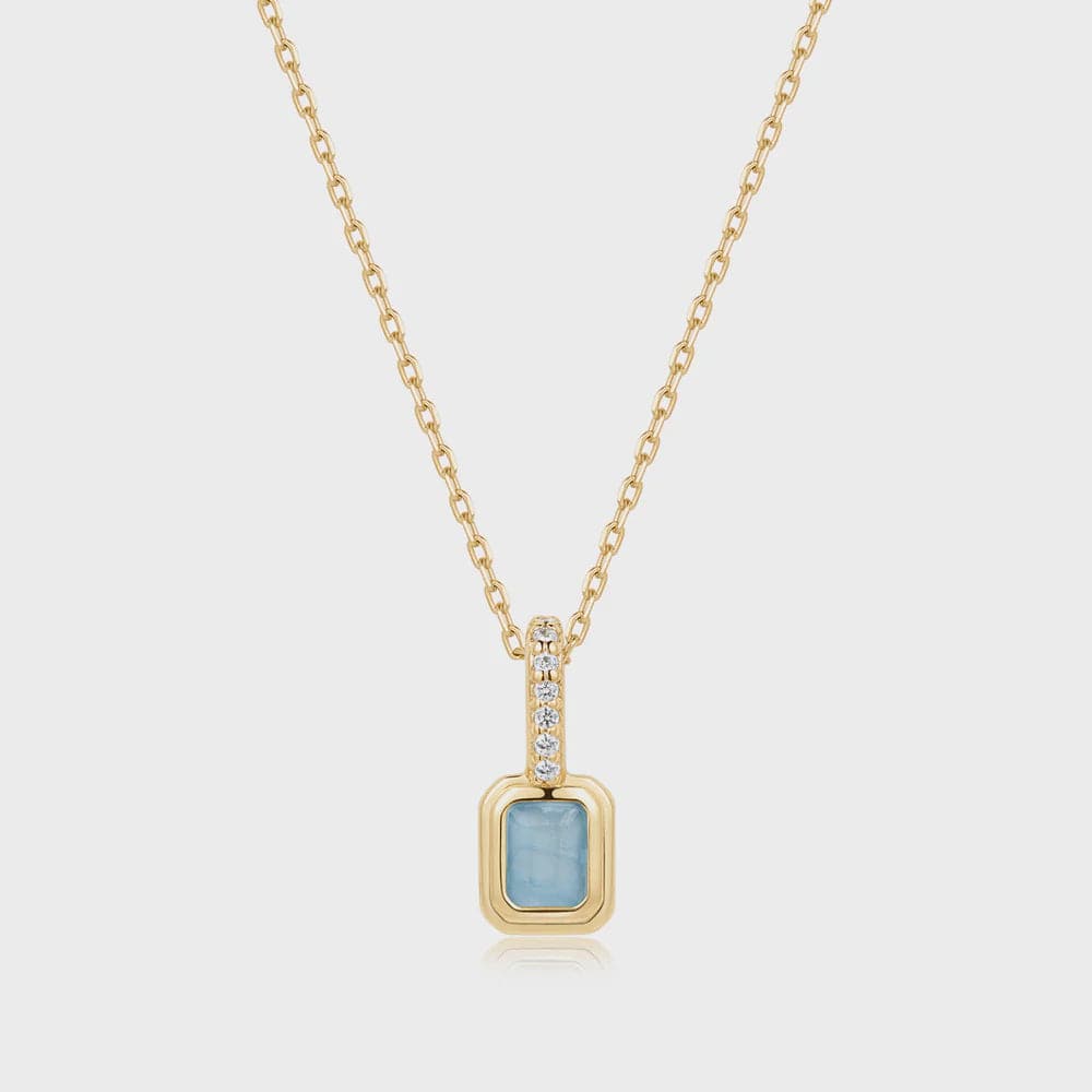 Jolie & Deen Necklaces Britt Necklace - Gold + Blue