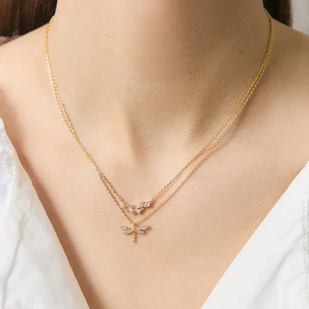 Jolie & Deen Necklaces Dragonfly Necklace - Gold