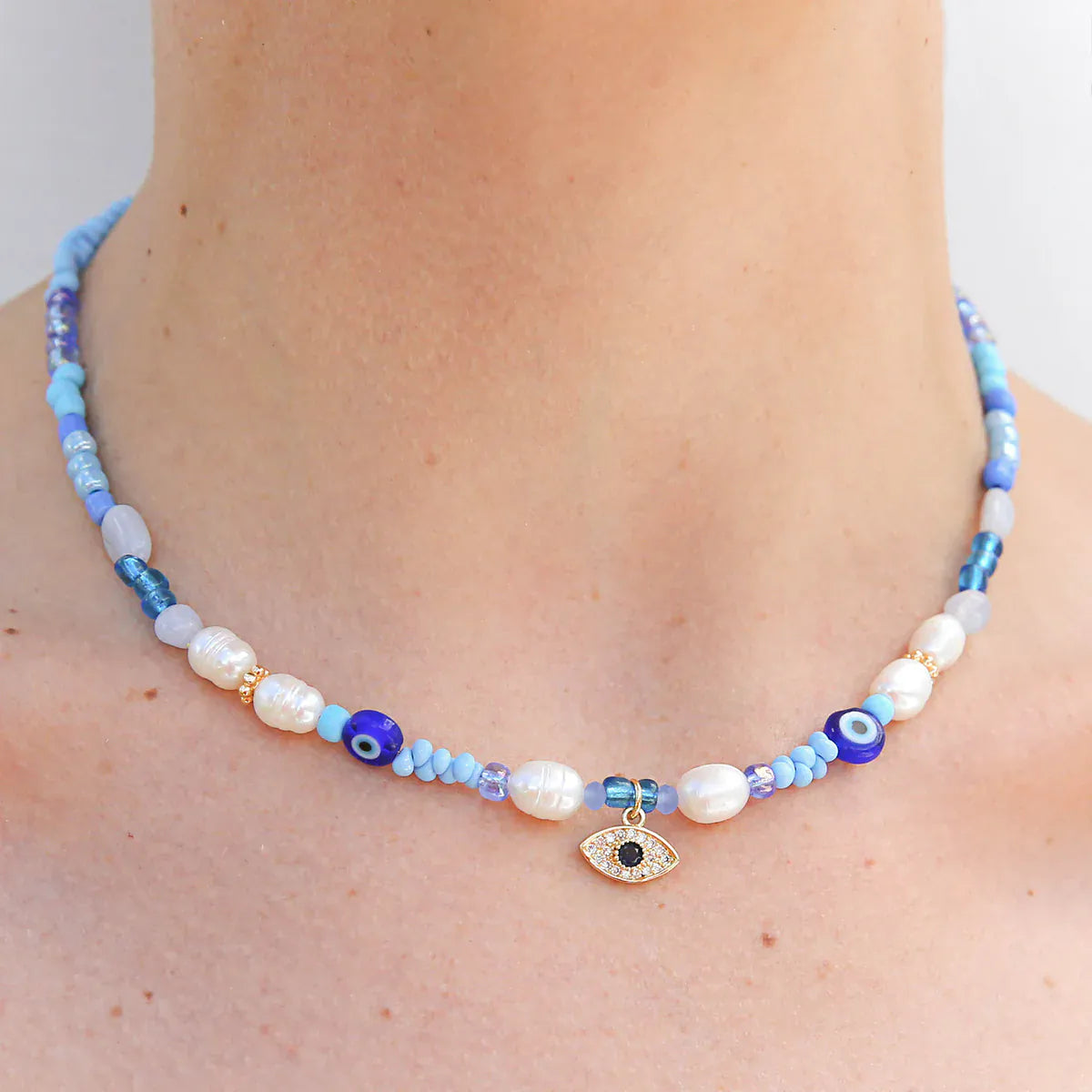 Kingston Jewellery Necklaces Evil Eye Blue Necklace