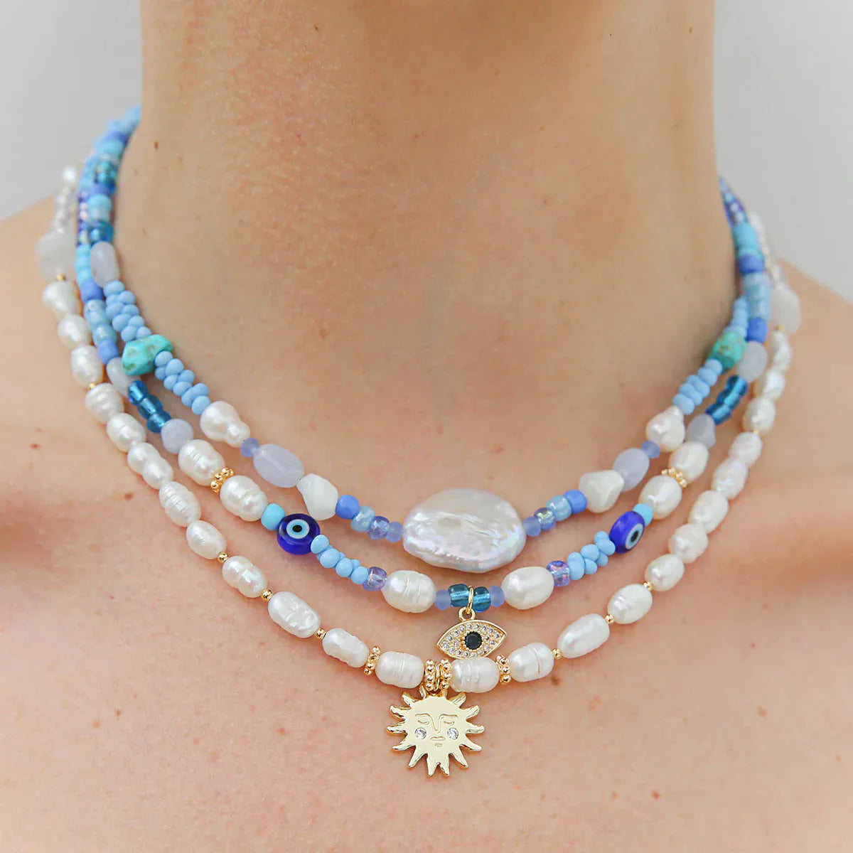 Kingston Jewellery Necklaces Evil Eye Blue Necklace