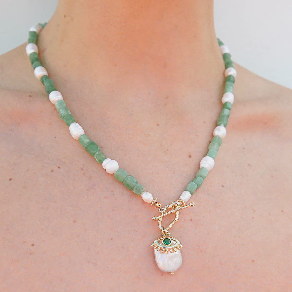 Kingston Jewellery Necklaces Pastel Sage Fob necklace