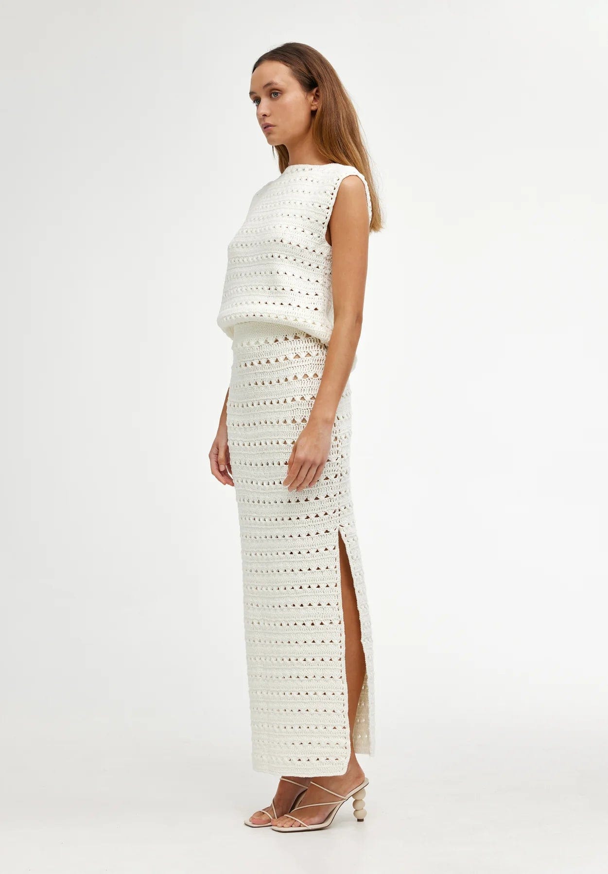 Kinney Skirts Kinney | Laura Crochet Skirt - Ivory
