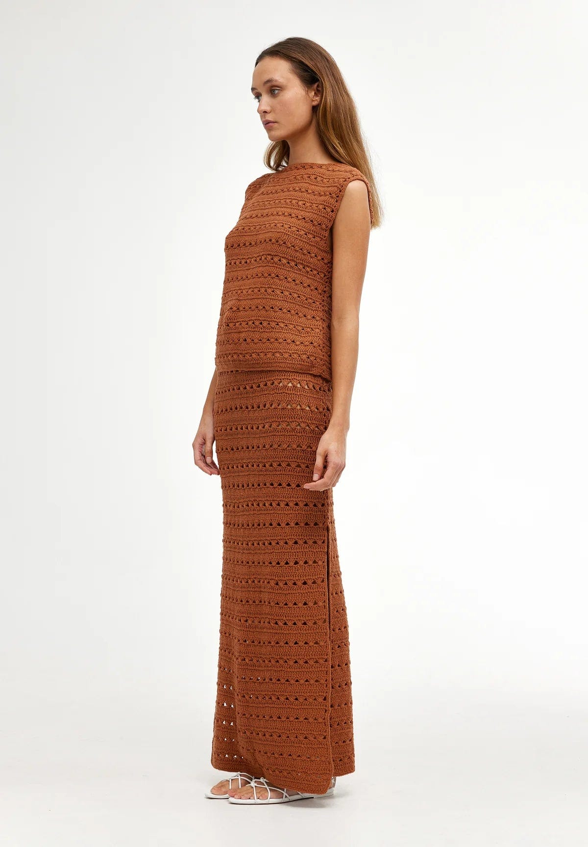 Kinney Skirts Kinney | Laura Crochet Skirt - Rust