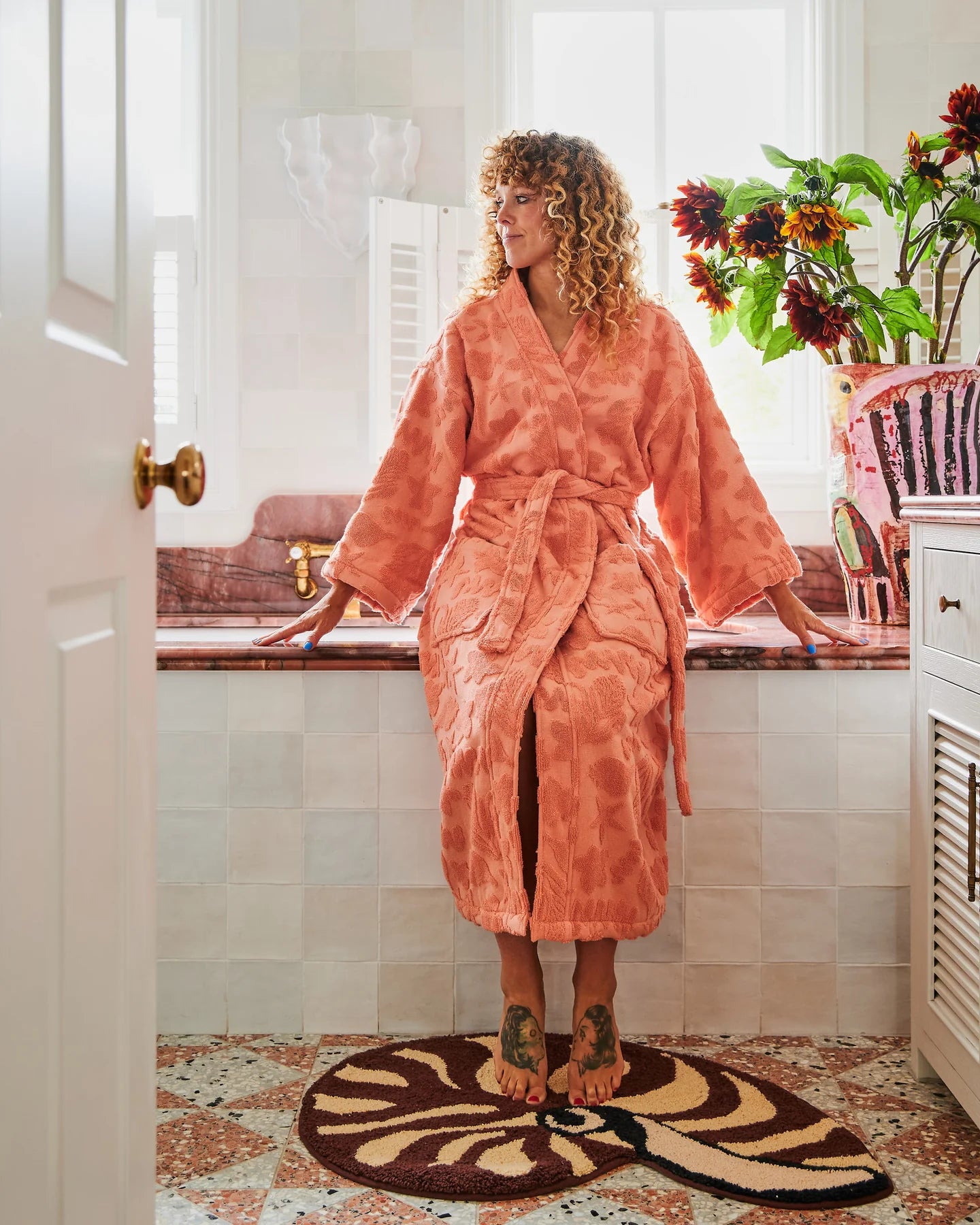 Kip & Co | Peach Rock Pool Terry Robe