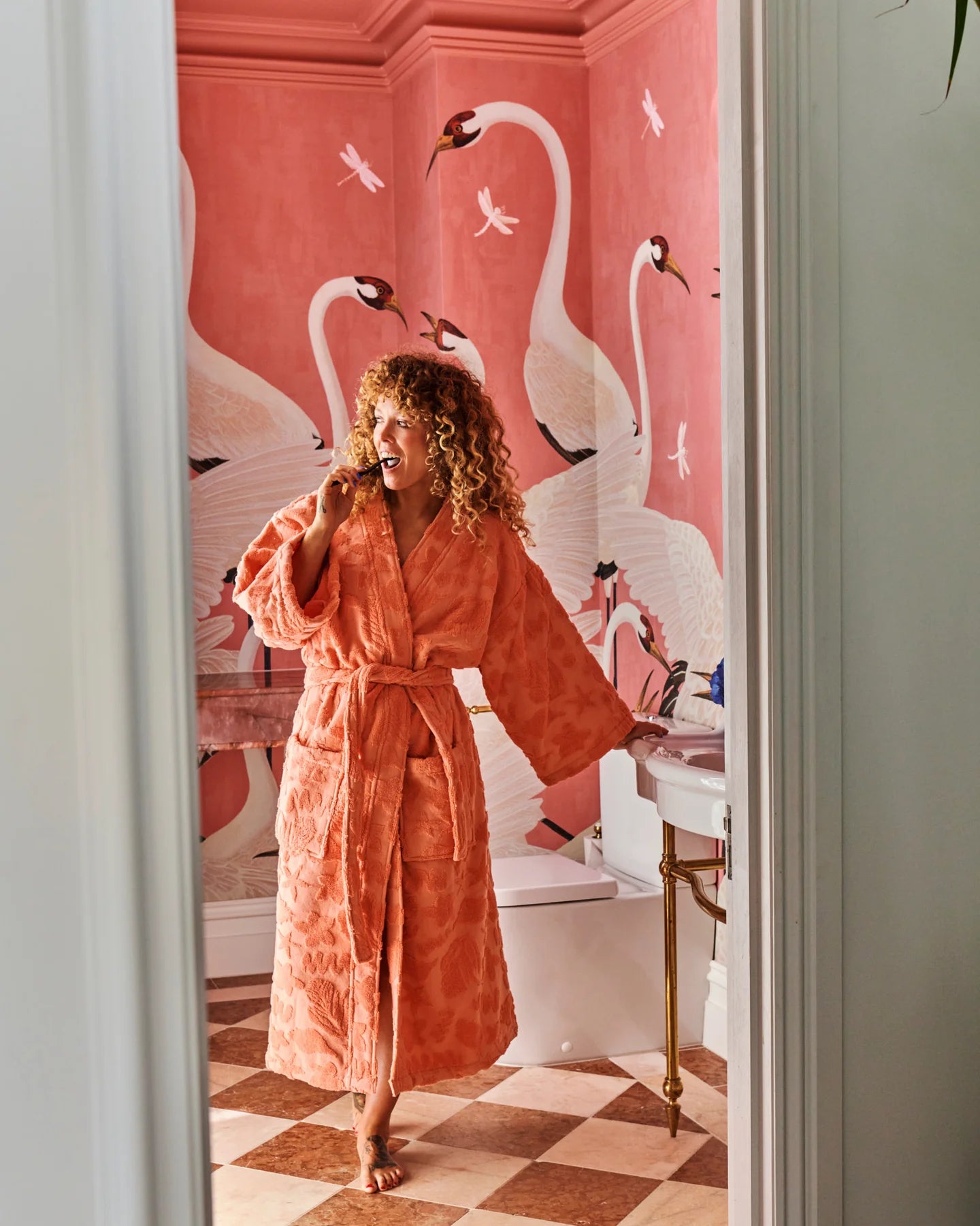 Kip & Co | Peach Rock Pool Terry Robe