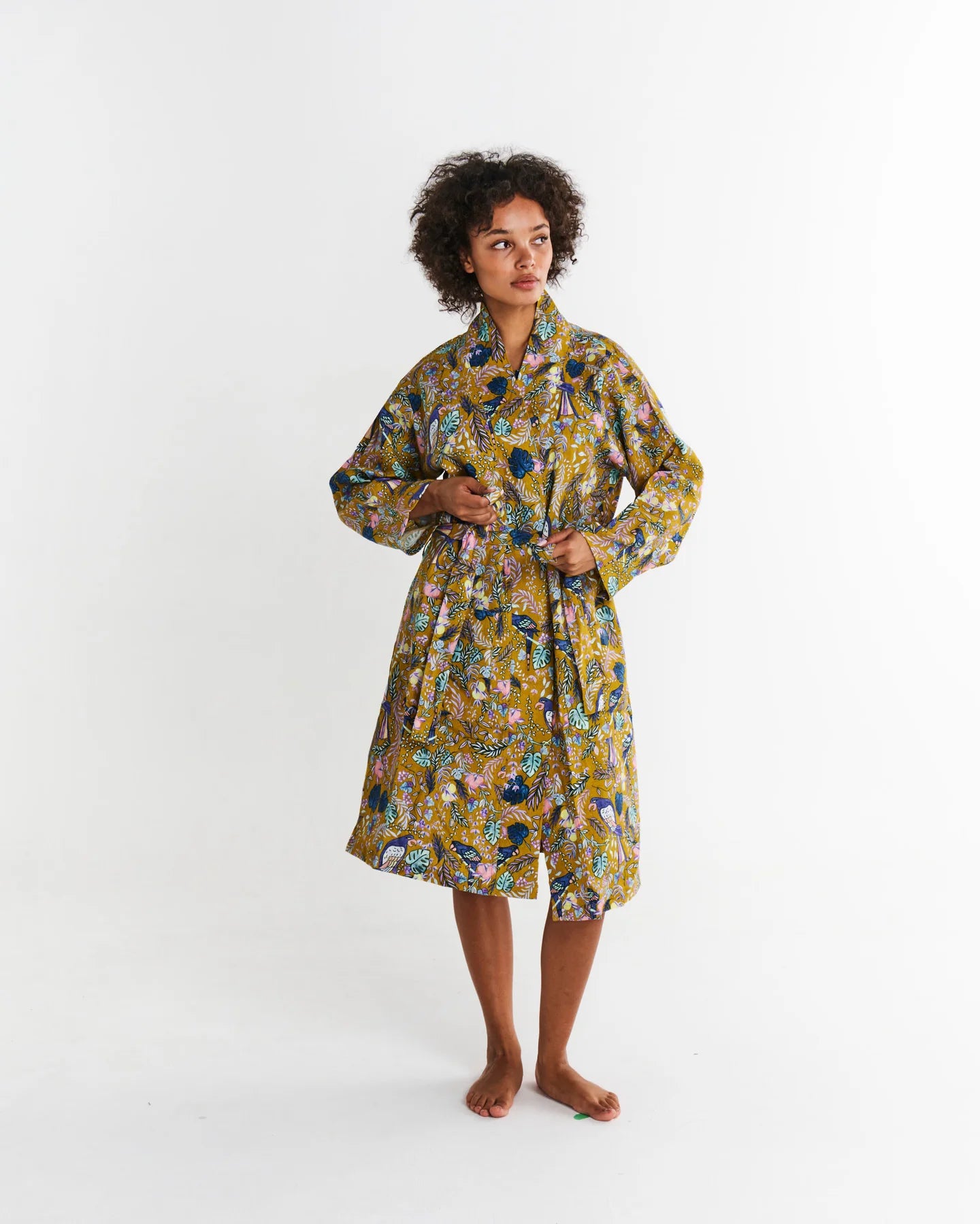 Kip & Co | Birds Of Paradise Linen Robe