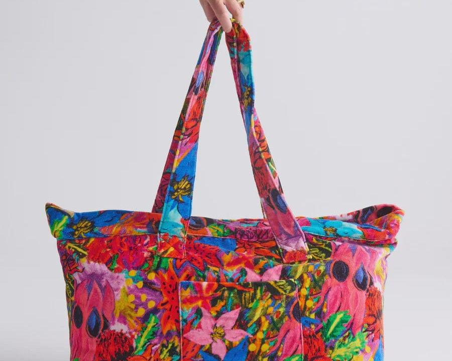 Kip & Co Bags Kip & Co | Jenny Kee Oversized Velvet Bag - Growing The Peace