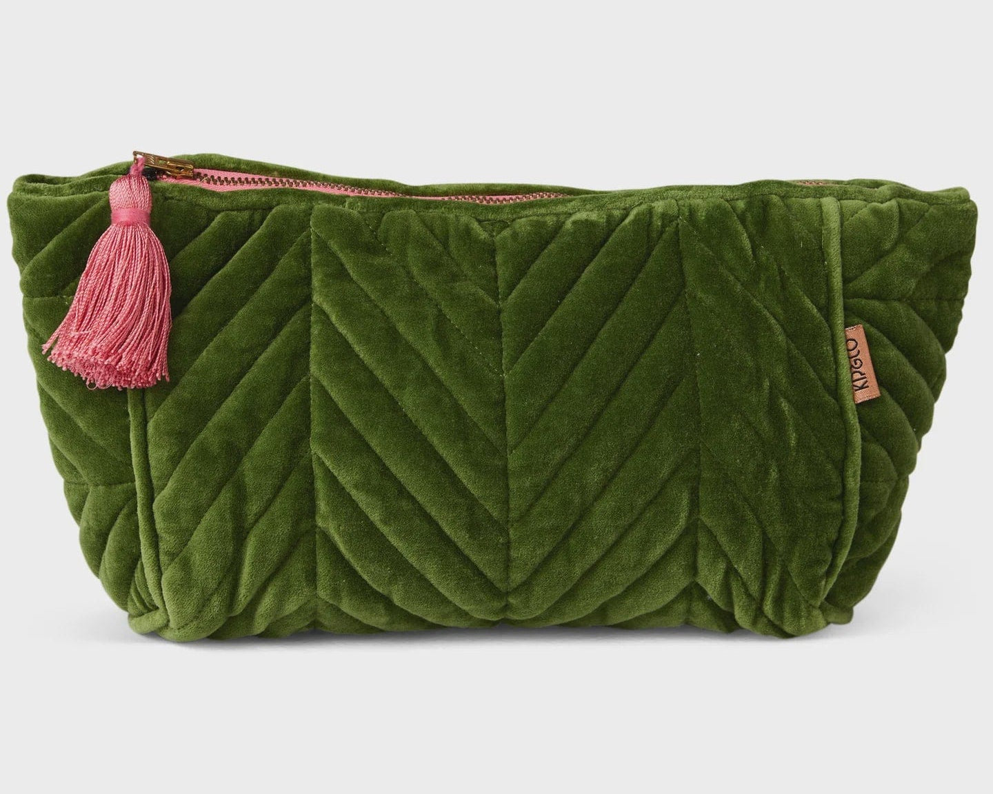 Kip & Co Bags Moss Velvet Toiletry Bag