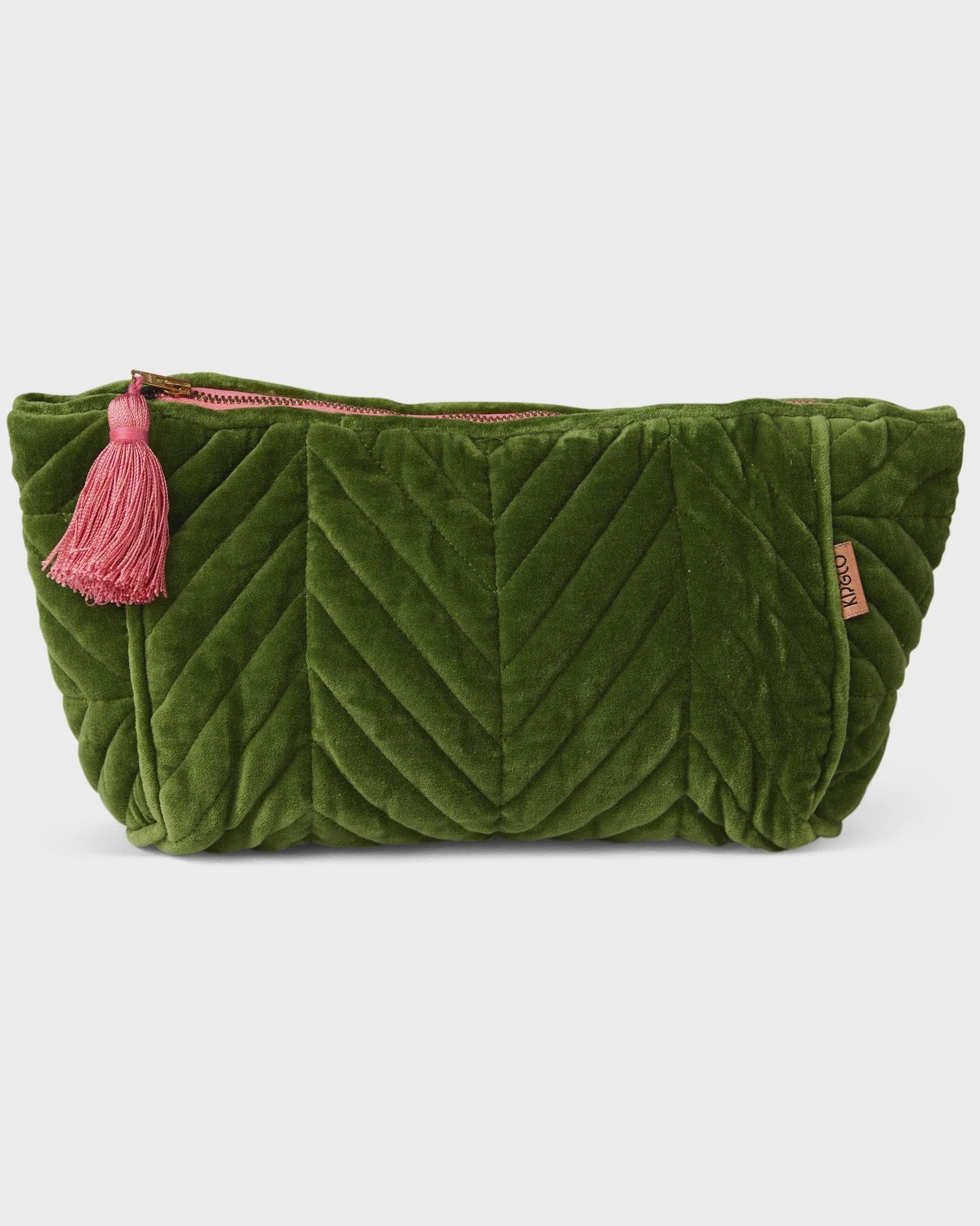 Kip & Co Bags Moss Velvet Toiletry Bag