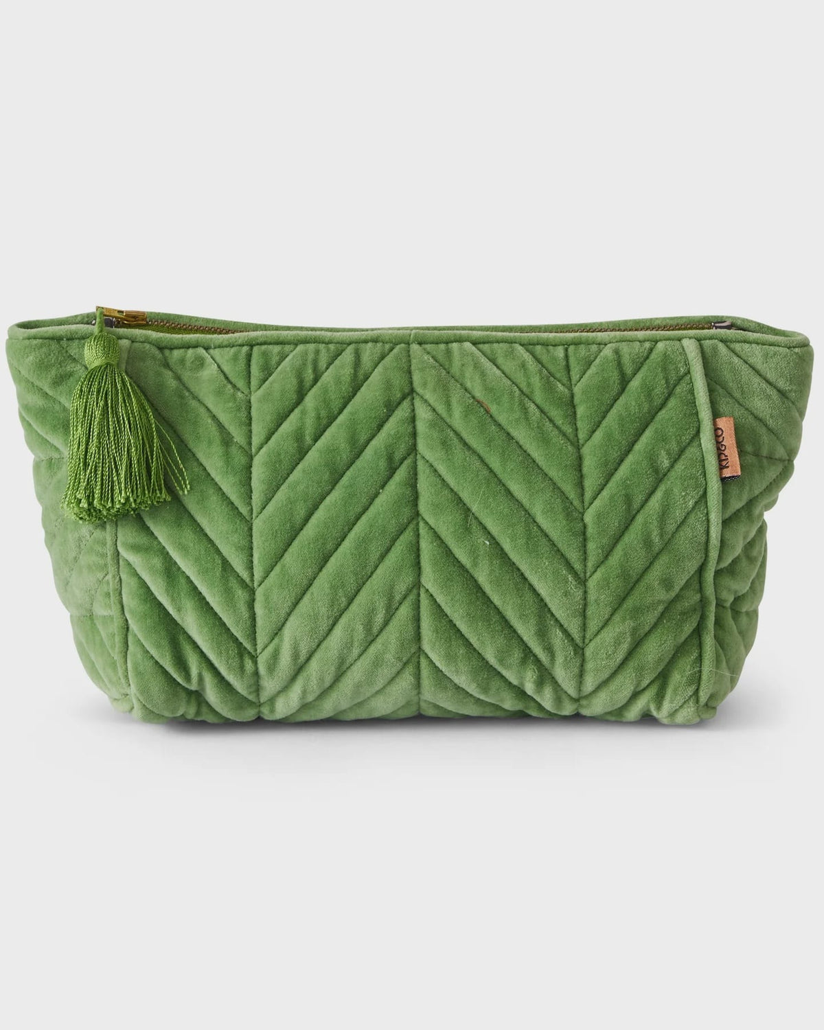 Kip & Co Bags Pesto Velvet Toiletry Bag