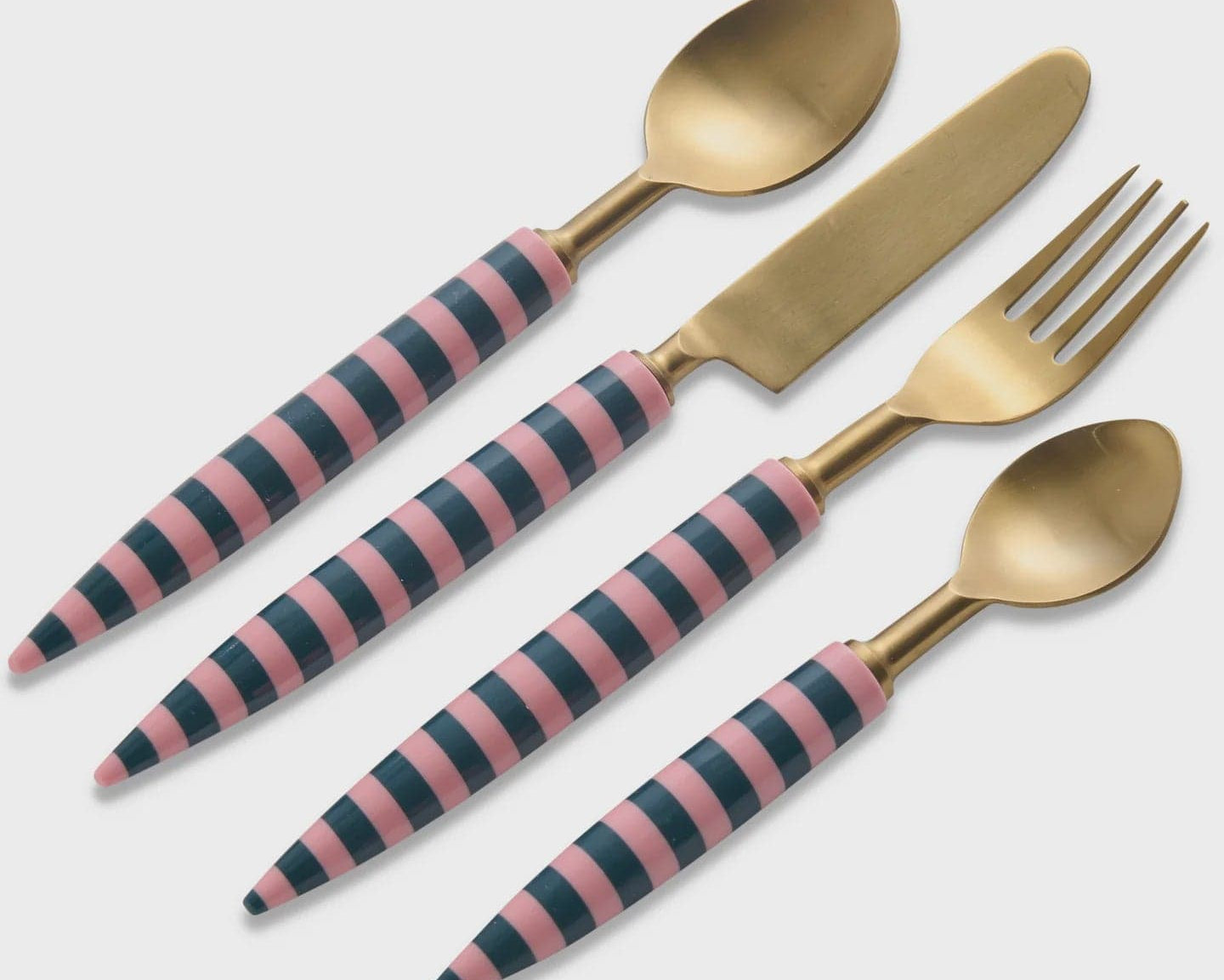 Kip & Co Cutlery Kip & Co | Florence Stripe Brasserie Cutlery Set of 2