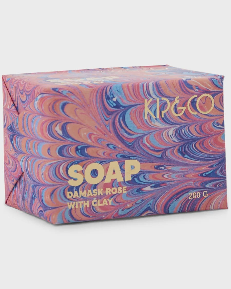Kip & Co Face/Body Soap Bar - Damask Rose and Pink Clay