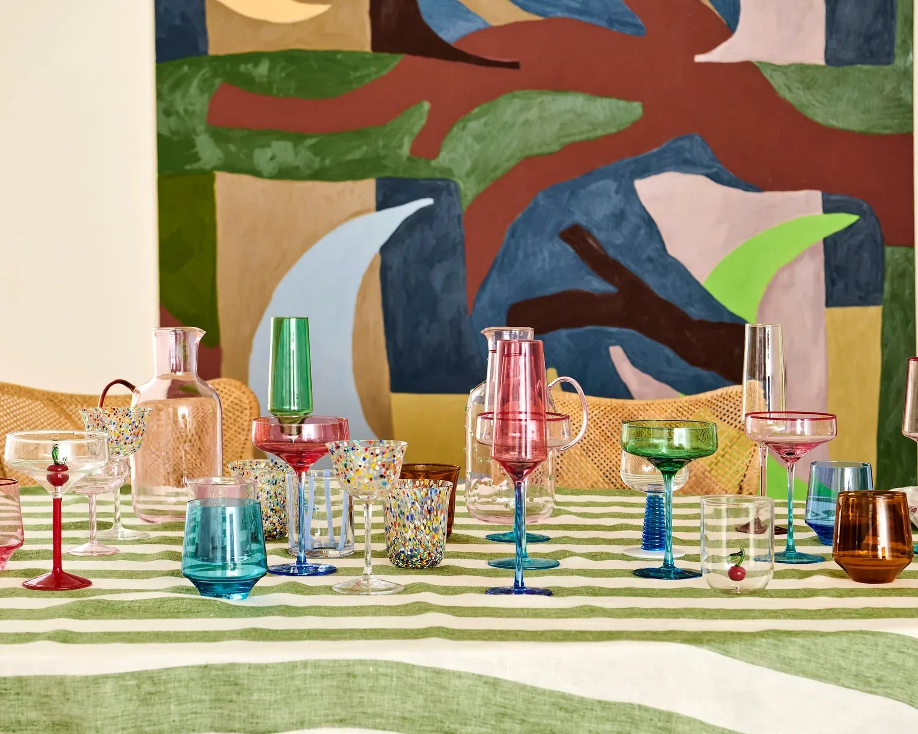 Kip & Co Glassware Blue Robin Champagne Glass 2P Set