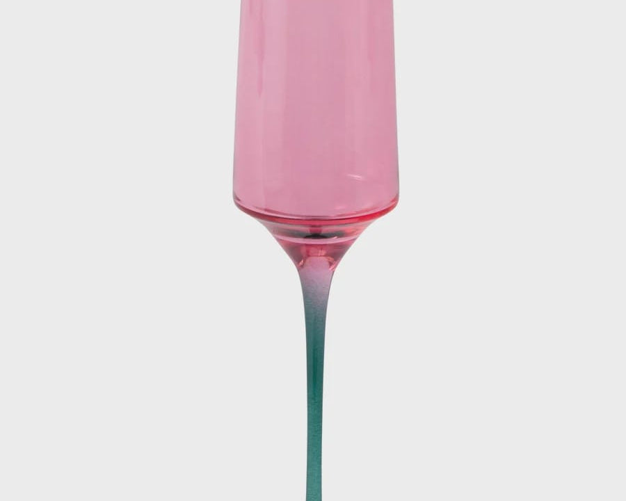 Kip & Co Glassware Champagne Glass 2P Set - Isle Of Pink