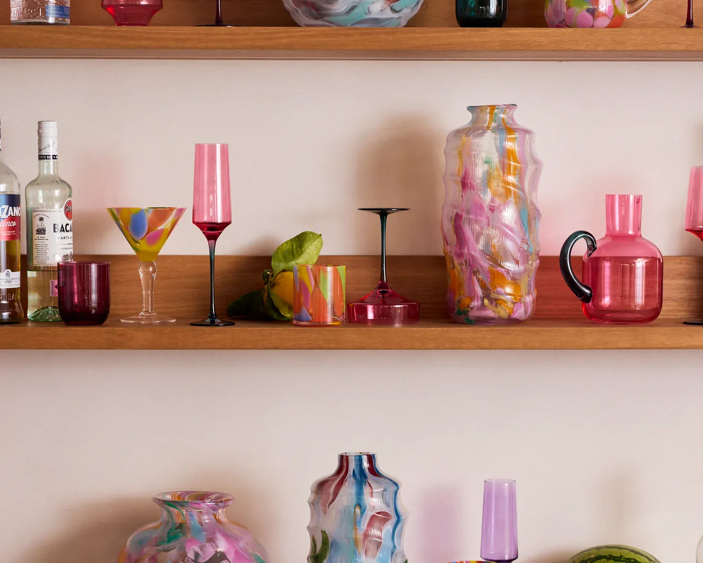 Kip & Co Glassware Margarita Glass 2P Set - Isle Of Pink