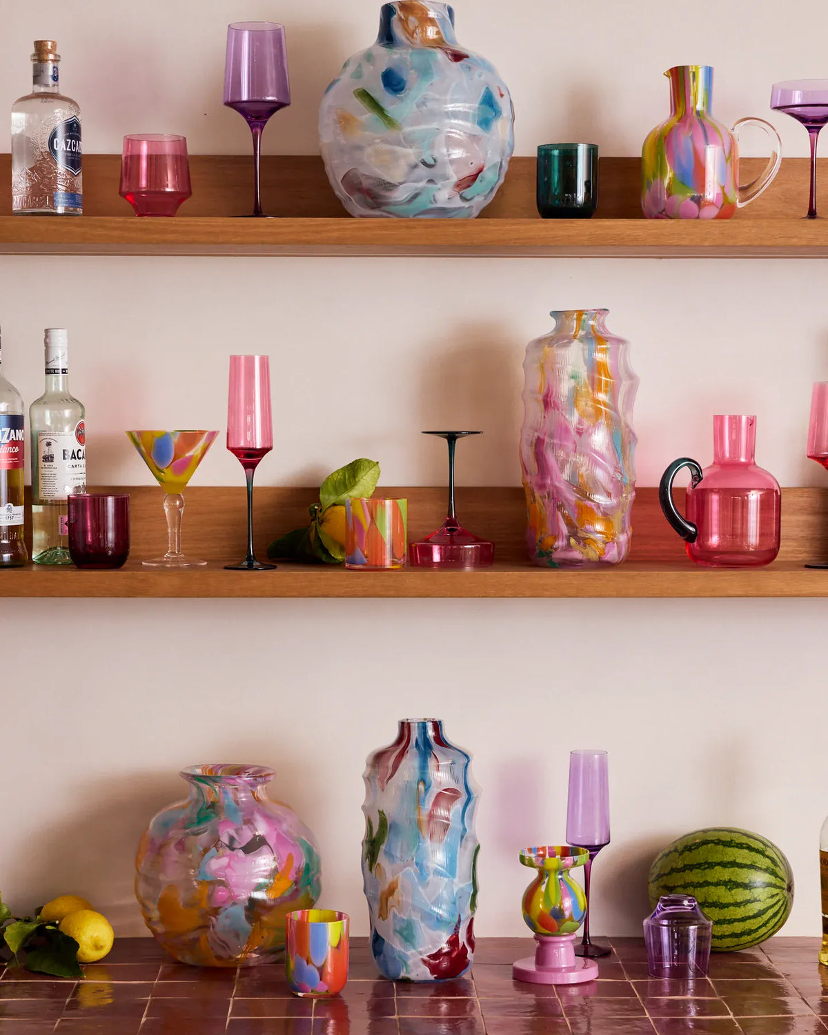 Kip & Co Glassware Margarita Glass 2P Set - Isle Of Pink