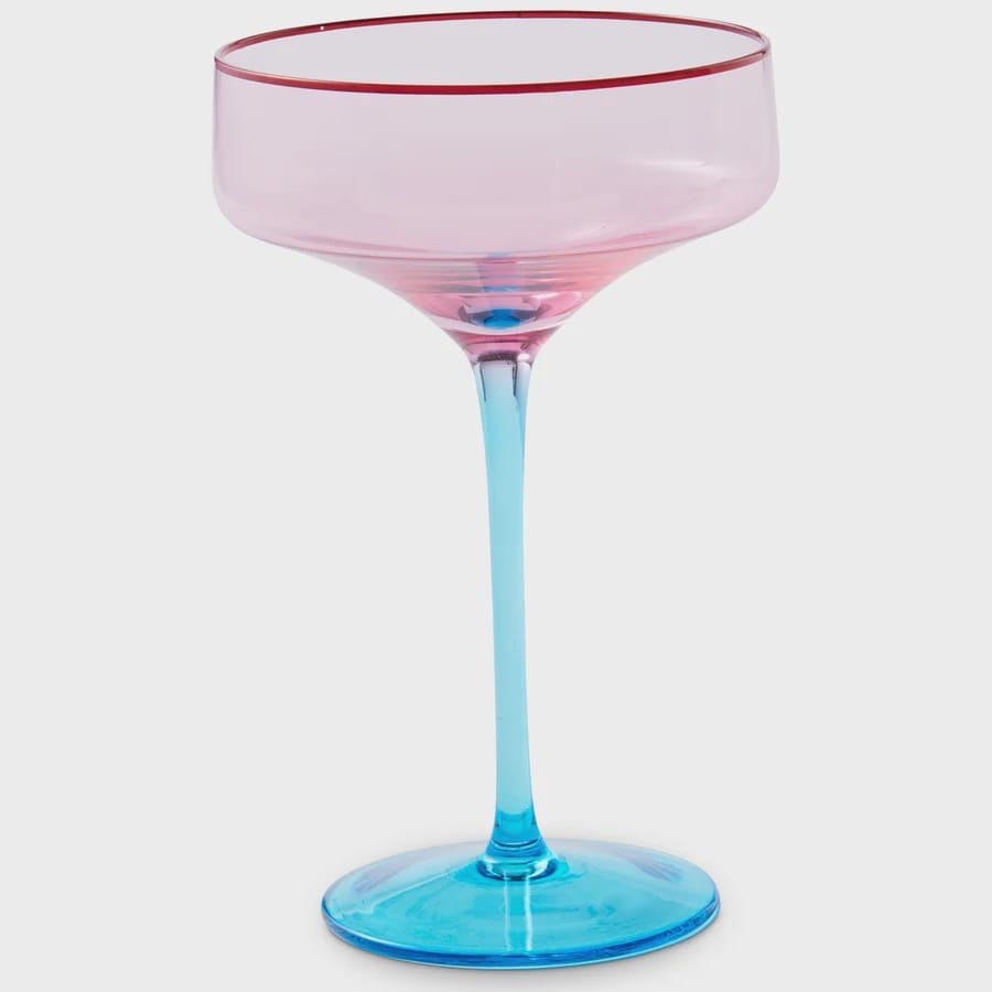Kip & Co Glassware Margarita Glasses 2P Set - Rose With A Twist