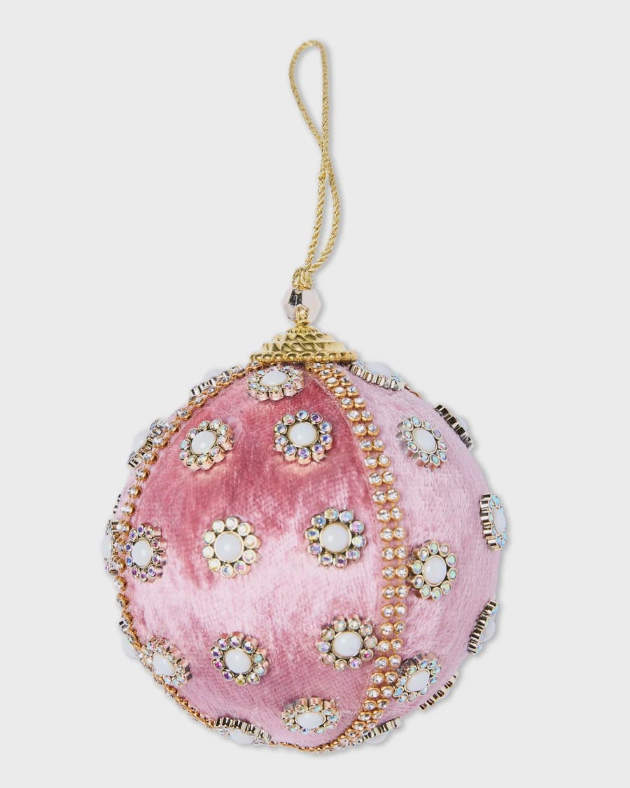 Kip & Co Home Embellished Bauble - Adorned in Pink