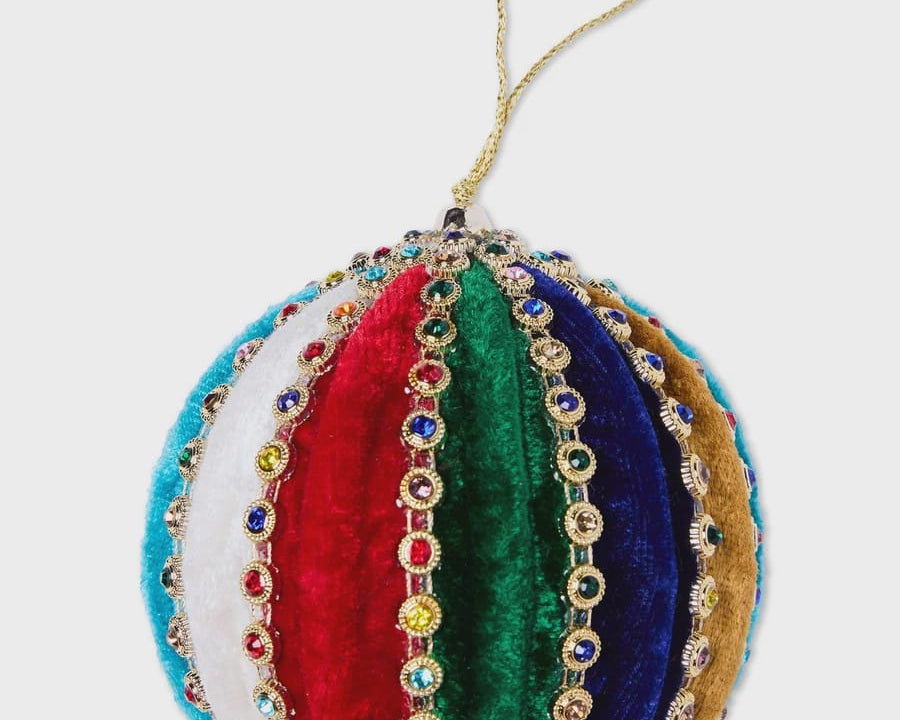 Kip & Co Home Embellished Bauble - Jolly Velvet