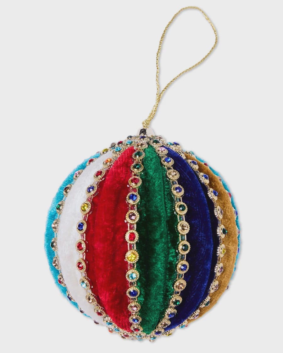 Kip & Co Home Embellished Bauble - Jolly Velvet