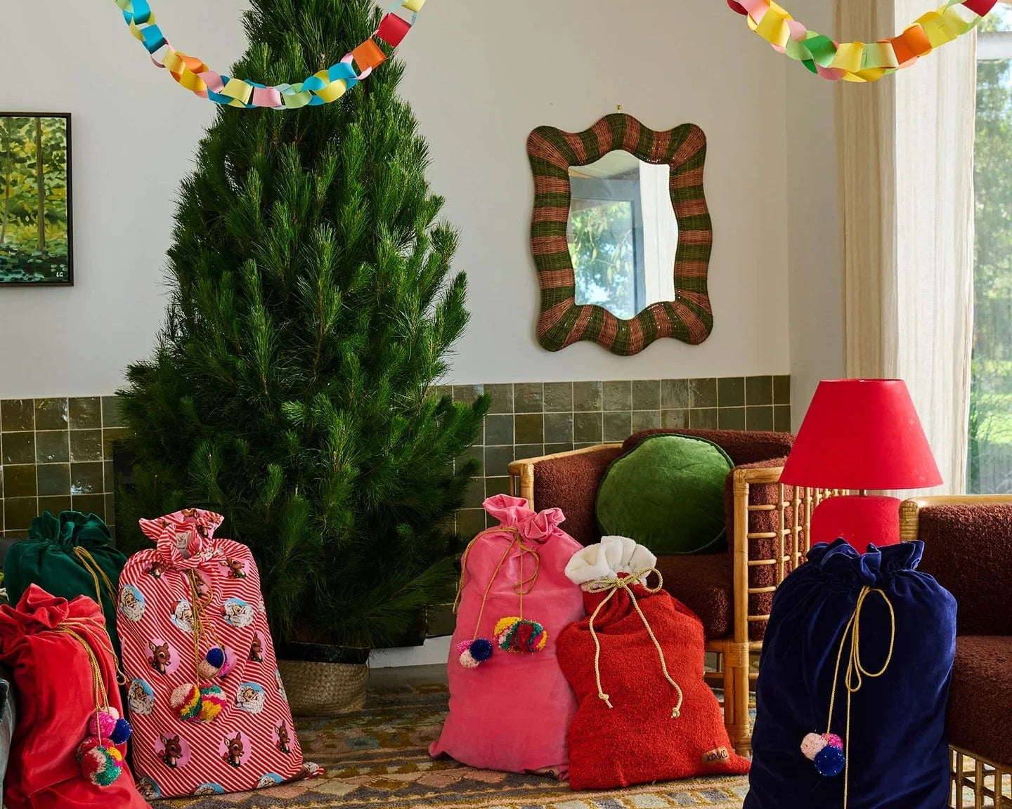 Kip & Co Home Velvet Santa Sack - I Love Christmas Spot