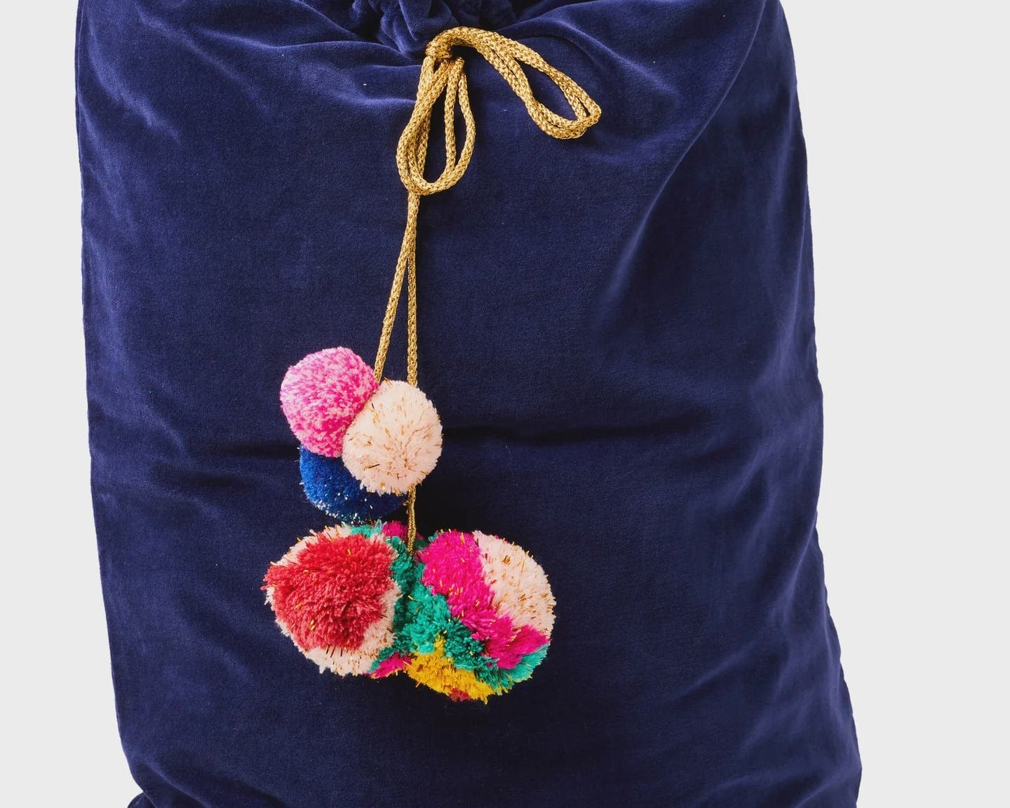 Kip & Co Home Velvet Santa Sack - Navy Blue