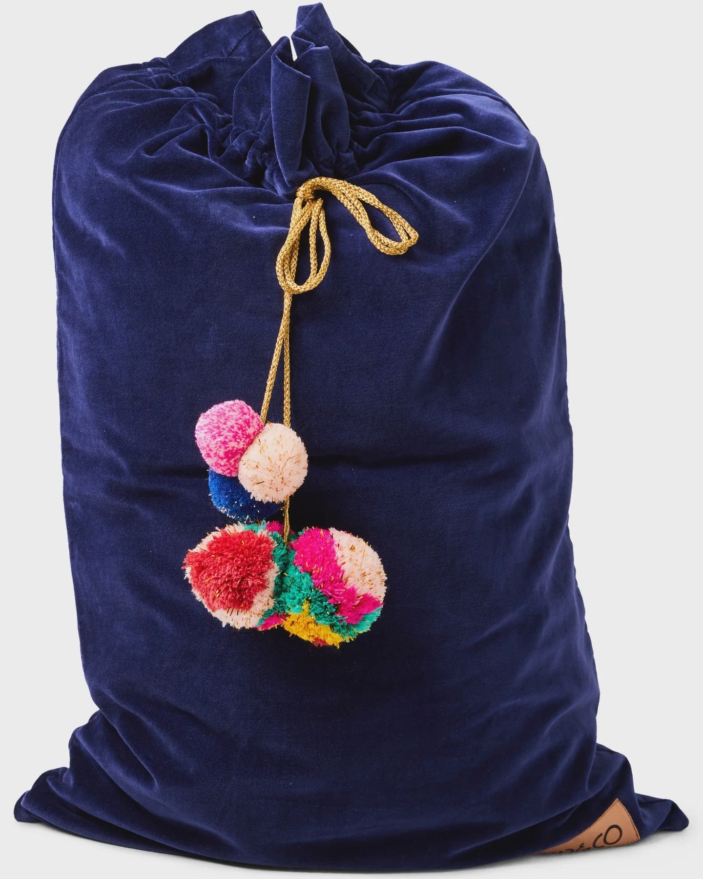 Kip & Co Home Velvet Santa Sack - Navy Blue