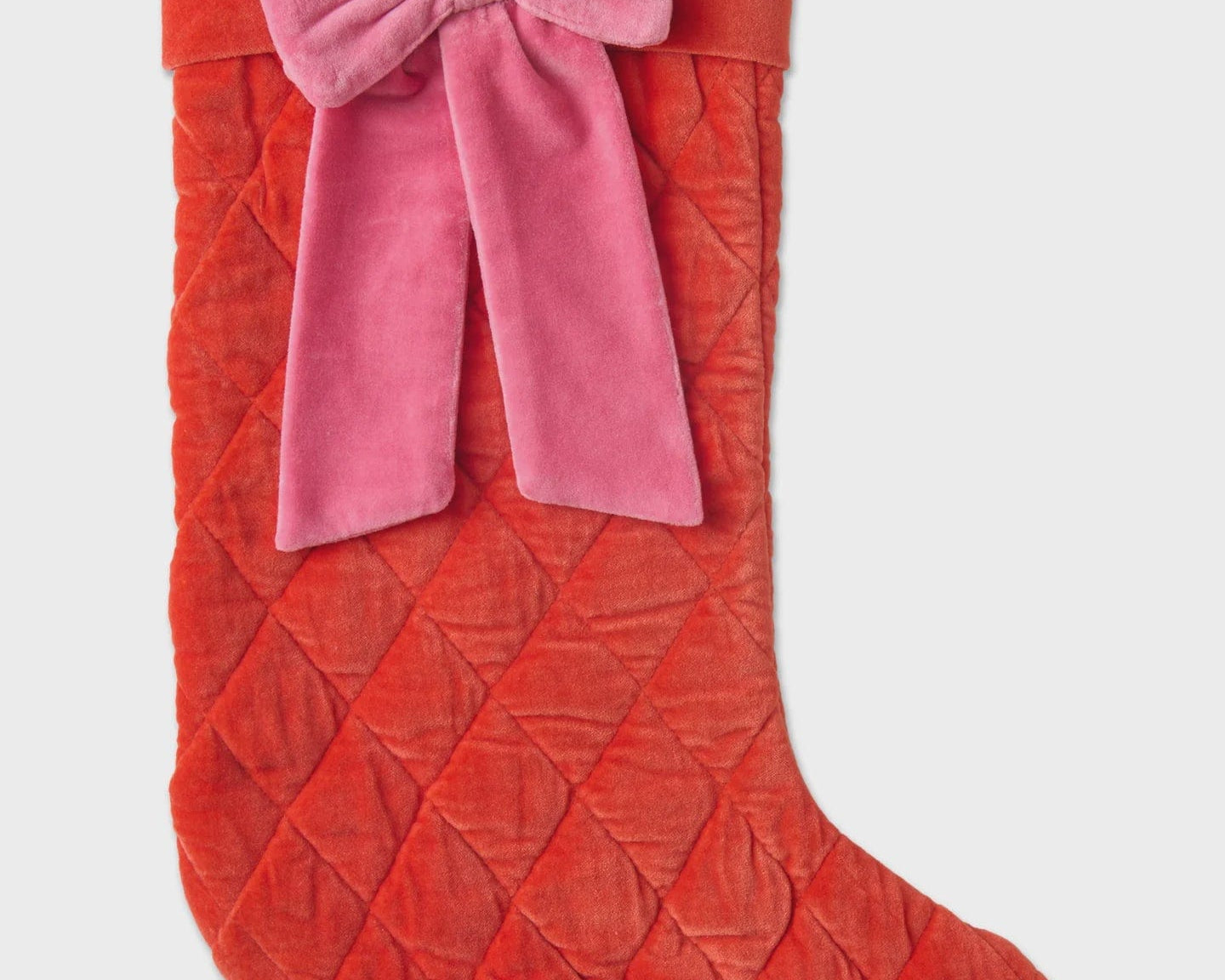 Kip & Co Home Velvet Stocking - Christmas Bow