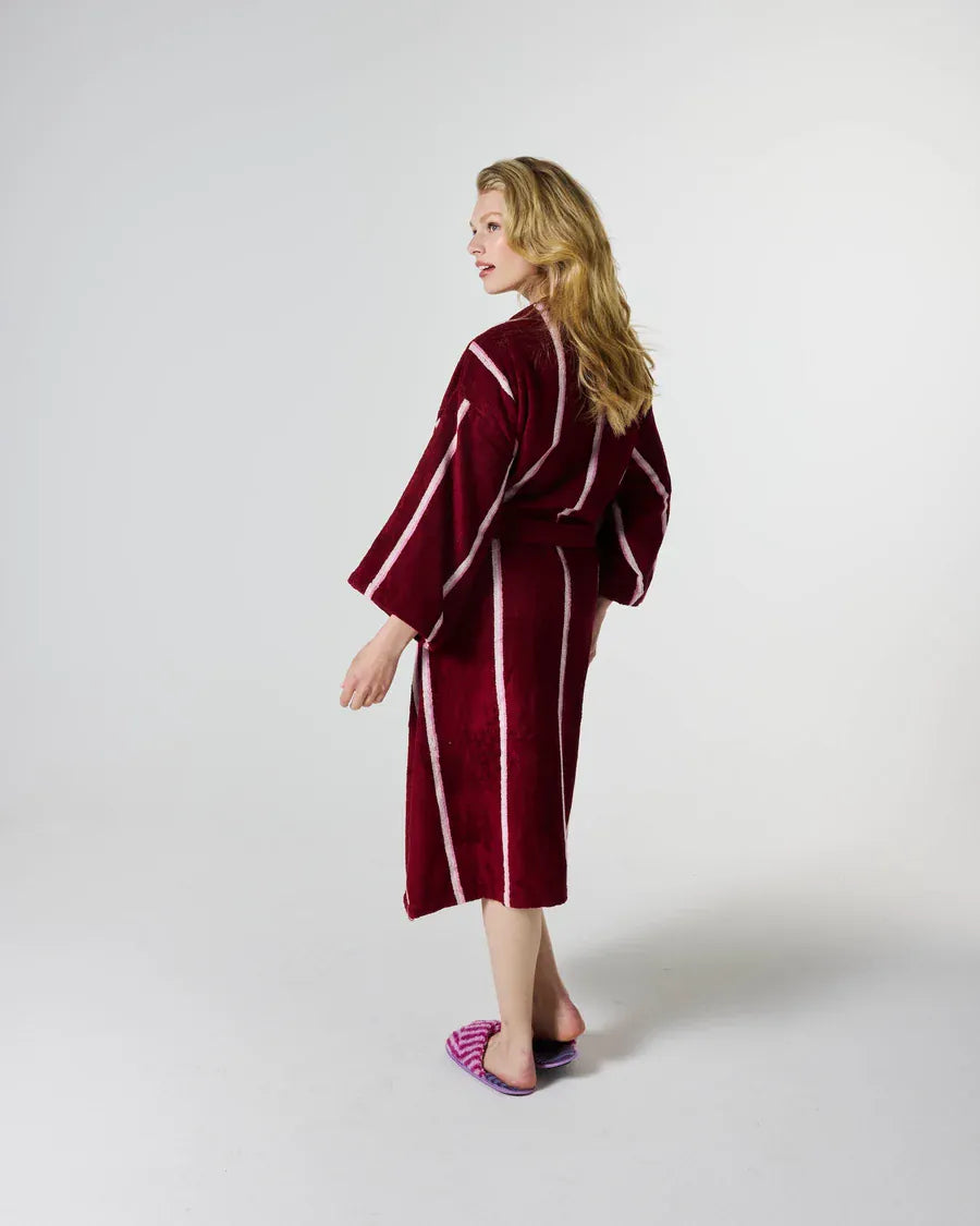 Kip & Co Robes Bamboo Terry Bath Robe - Ruby Rose