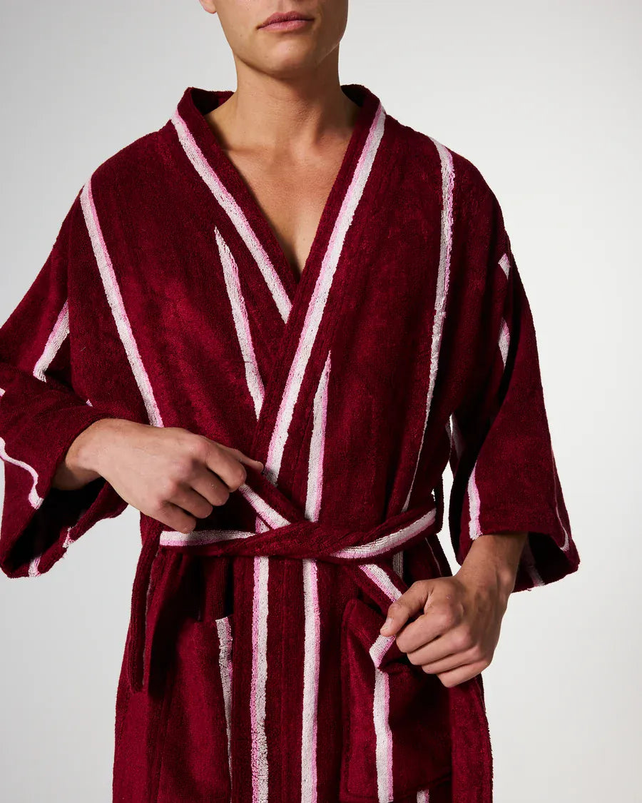 Kip & Co Robes Bamboo Terry Bath Robe - Ruby Rose