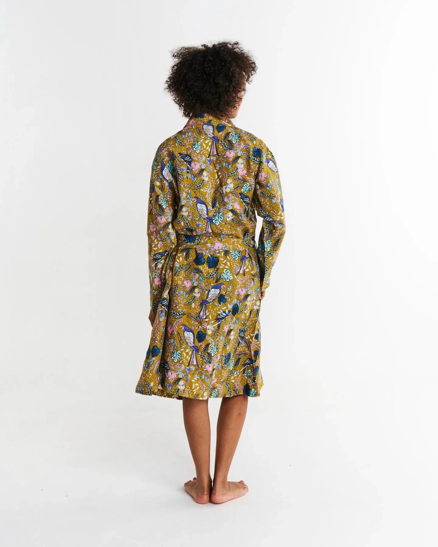 Kip & Co Robes Kip & Co | Birds Of Paradise Linen Robe