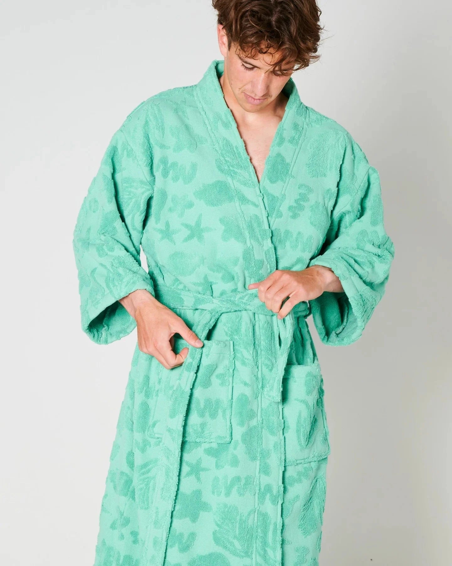 Kip & Co Robes Kip & Co | Jade Rock Pool Terry Bath Robe