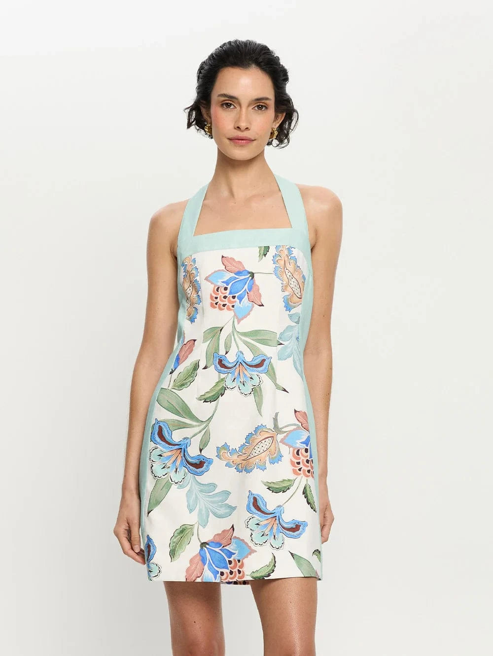 Kivari Dresses Azure Halter Mini Dress - Azure