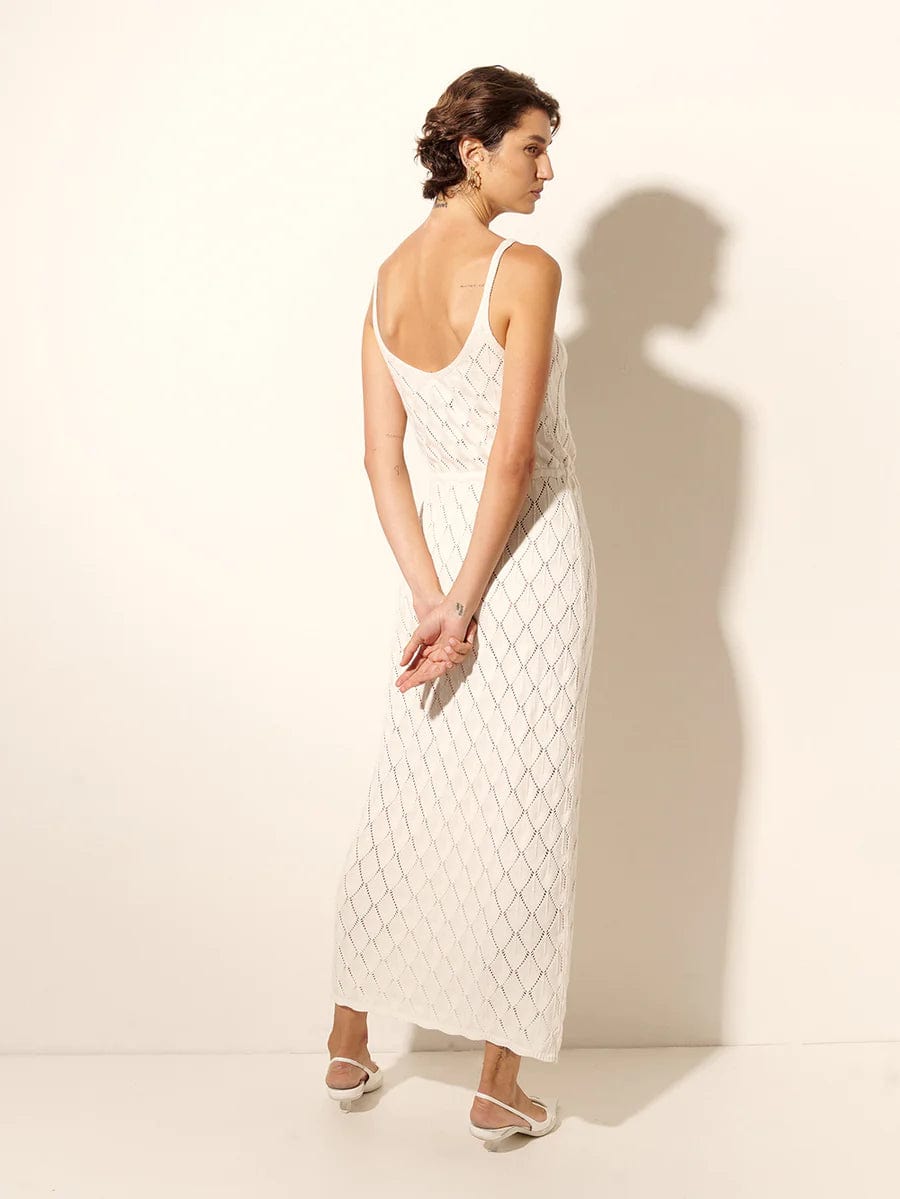 Kivari Dresses - Casual Kivari | Claudia Strappy Knit Dress - Cream