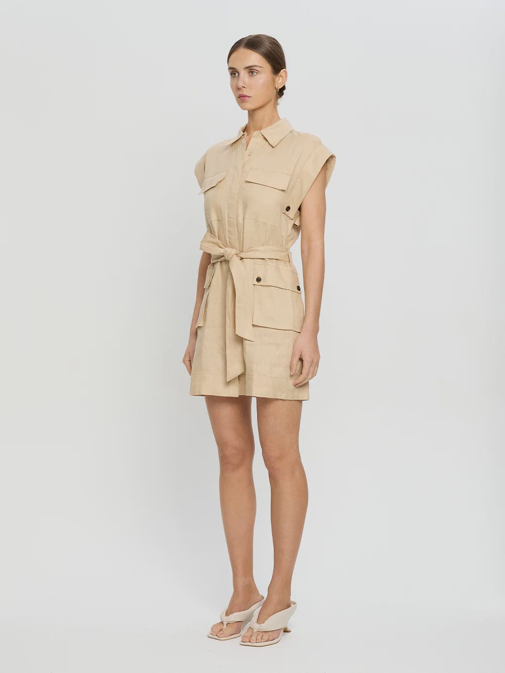 Kivari Dresses - Casual Sadie Mini Dress - Cream