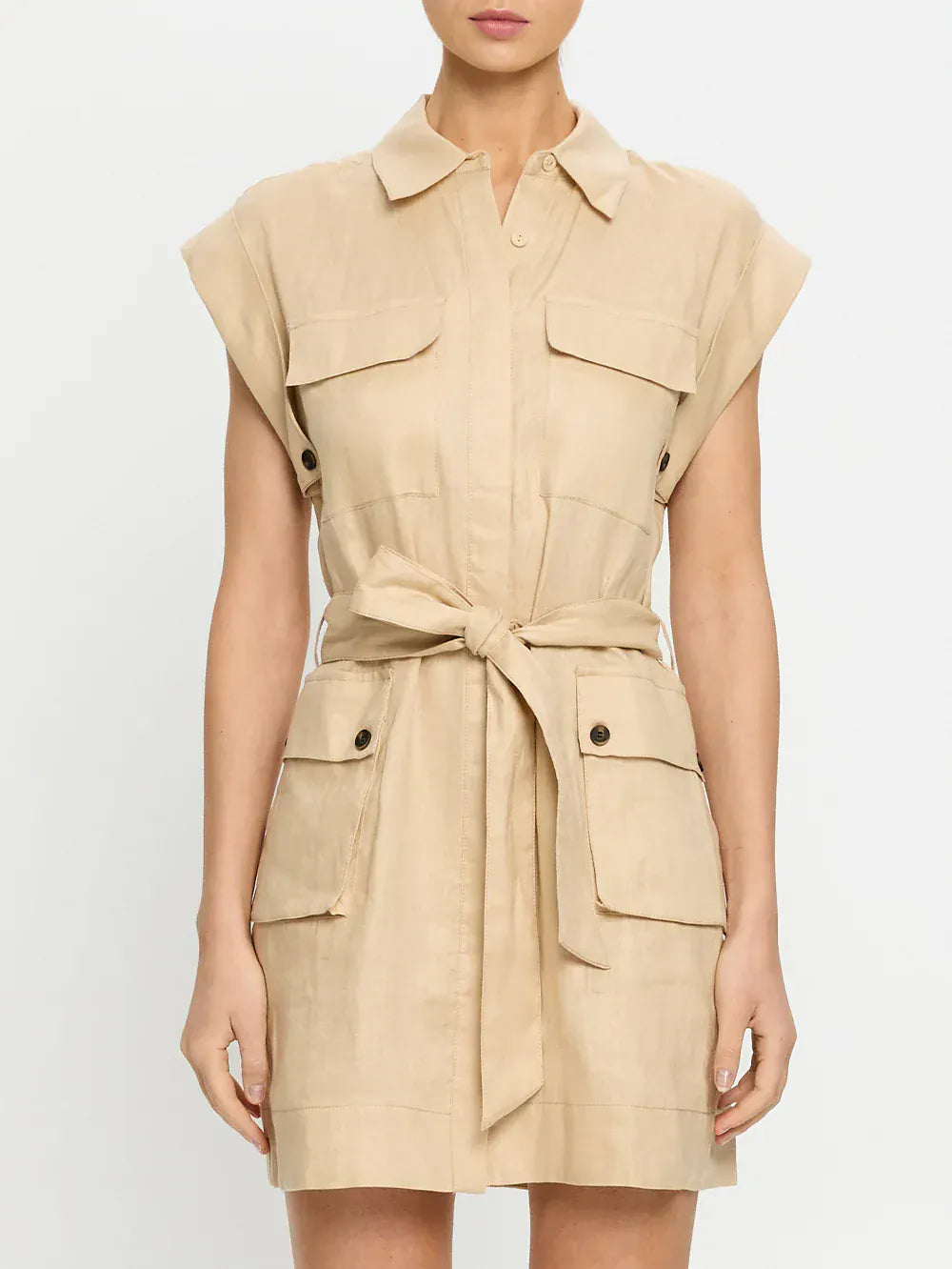 Kivari Dresses - Casual Sadie Mini Dress - Cream