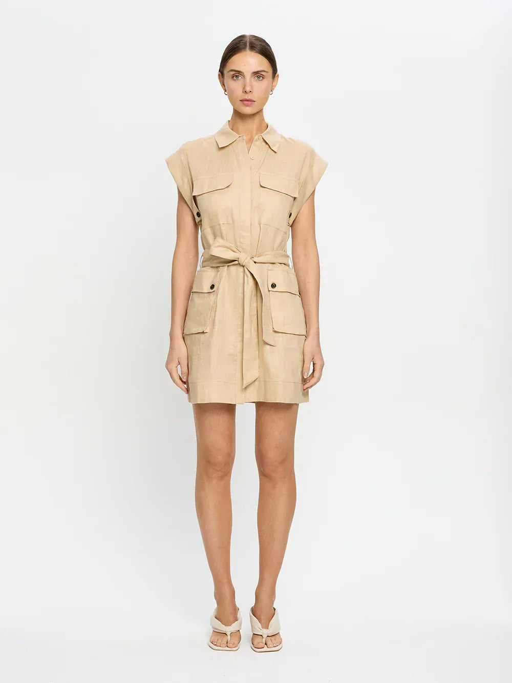 Kivari Dresses - Casual Sadie Mini Dress - Cream