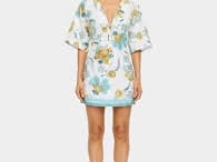 Kivari Dresses - Casual Solstice Mini Dress - Ivory Teal