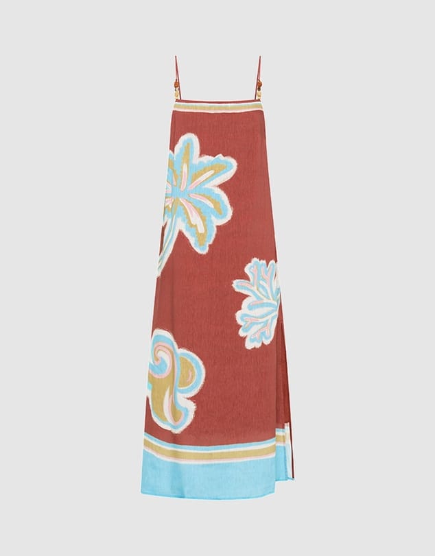 Kivari Dresses Enzo Midi Dress - Maroon