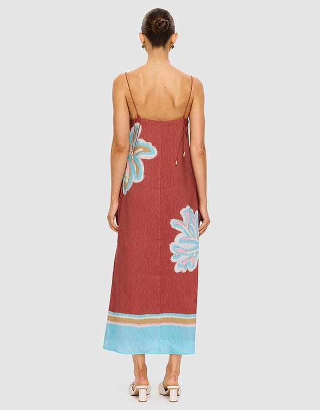 Kivari Dresses Enzo Midi Dress - Maroon
