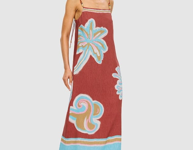Kivari Dresses Enzo Midi Dress - Maroon